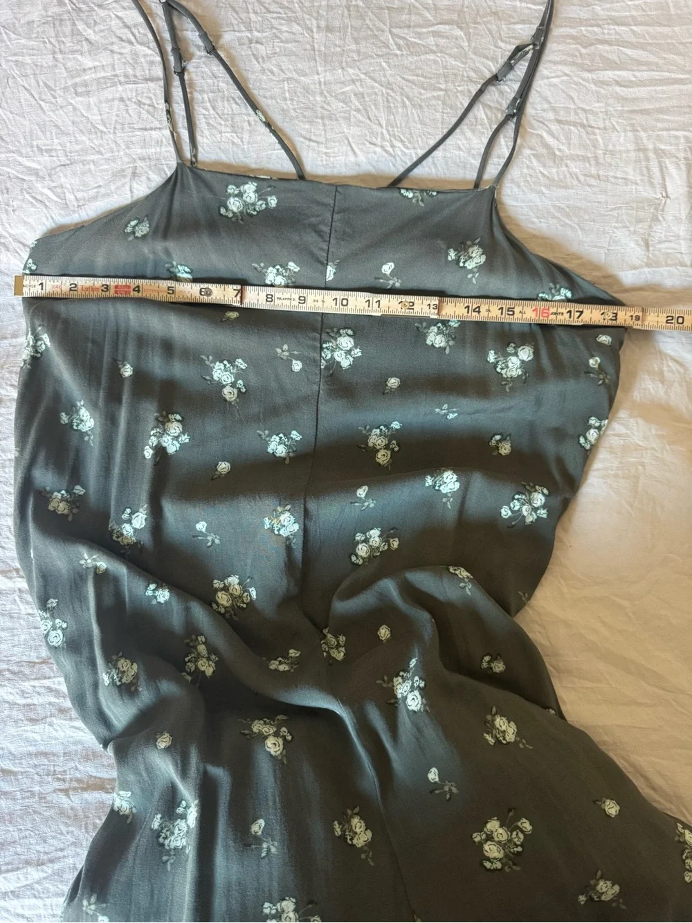Wild Fable Olive Green Floral Wide Leg Jumpsuit Sz L